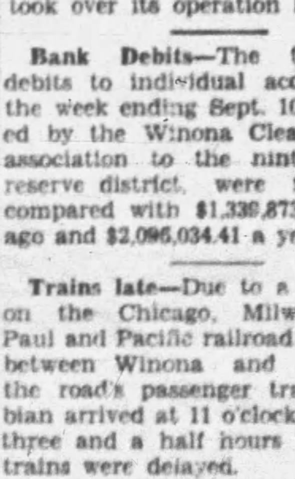 Clipping from The Winona Daily News